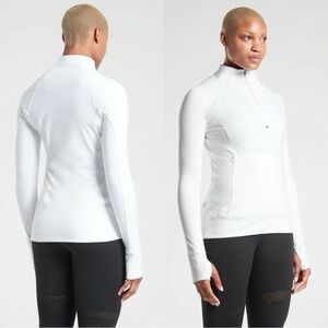 Athleta White Whittier Peak Half Zip Jacket
